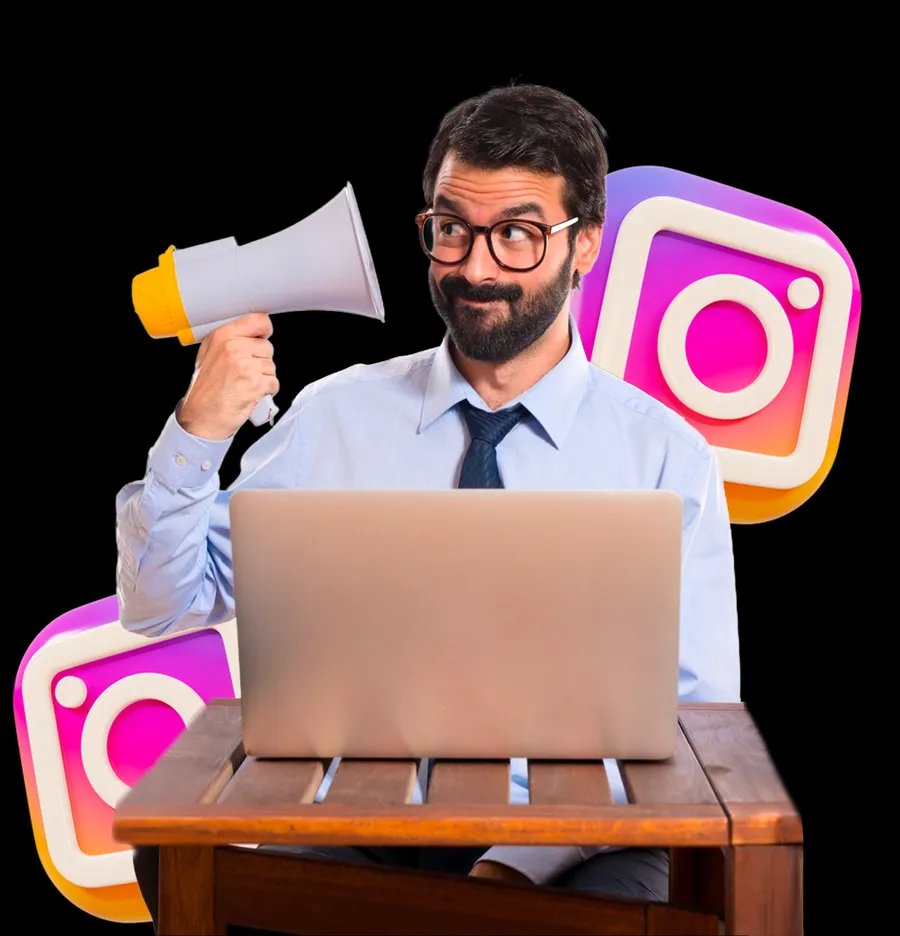 Chef triste avec Instagram